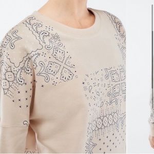 Fabletics Kourtney Sweatshirt Oats Blocked Paisley